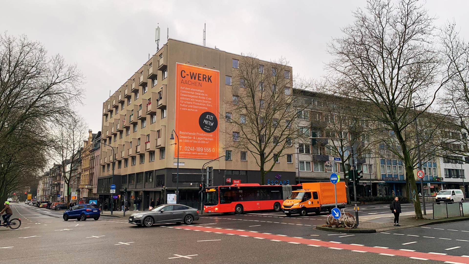 Werbung für das C-Werk in Aachen